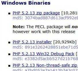 php installer