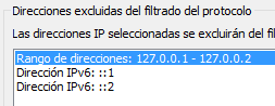 IP excluidas