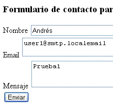 prueba formulario contacto