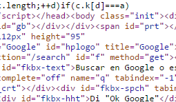 Código Fuente de una pagina web.