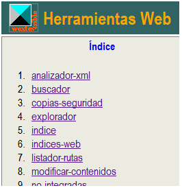 marco de herramientas web