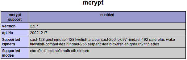 instalar mcrypt